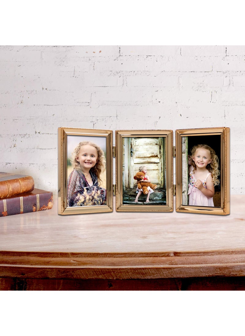 Lawrence Frames Lawrence Frames Classic Bead Picture Frame  3.5x5 Triple  Gold  3 Count  - Image 4
