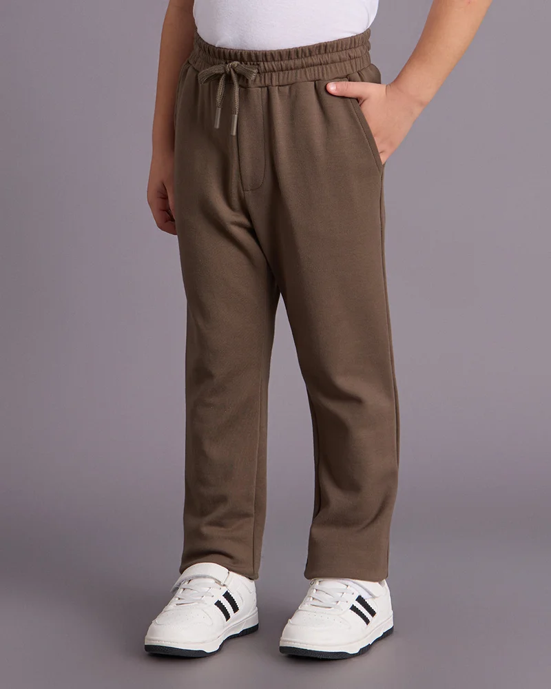 REDTAG Boys Brown Active Track Pants