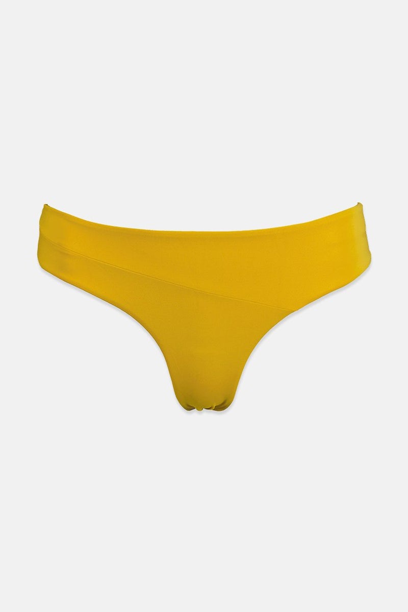 Volcom Women Plain Pull,On Bikini Bottom, Yellow - Image 1
