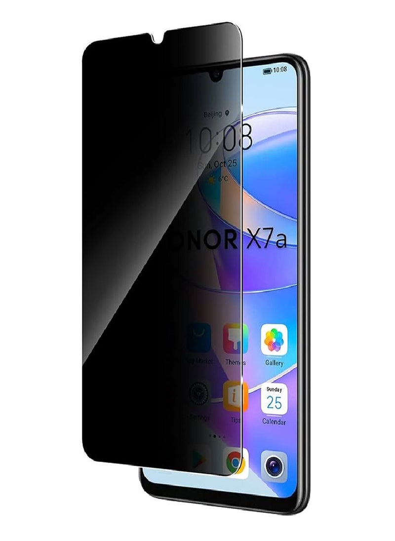 we3 Tempered Glass Screen Protector Anti-Spy Privacy Designed For Honor X7a Full Glue Edge to Edge Full Screen Coverage And Bubble Free  - Image 1