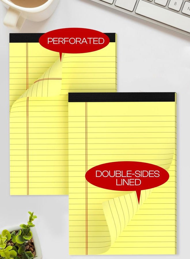 Aidunmis Yellow Note Pads 5x8 Small Legal Pads College Ruled Notepad for Office 6 Pack Yellow Writing Pads 5x8 Narrow Ruled Paper Pads 25 Lines 80 GSM Paper Tablets 5x8" Lined Notepads With 30 Sheets Per Pad - Image 5