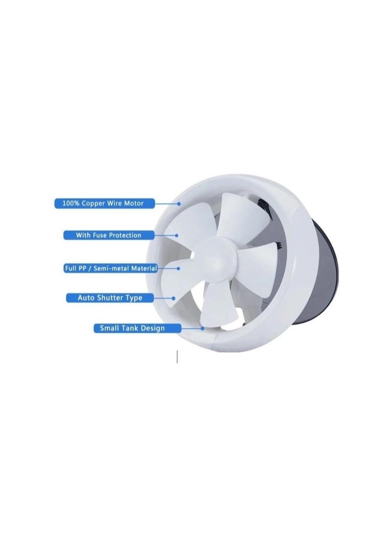 ALRAED 6-Inch Pipe Ventilation Fan – Quiet, High-Speed Exhaust Fan for Kitchen, Bathroom, and Duct Applications" - Image 2