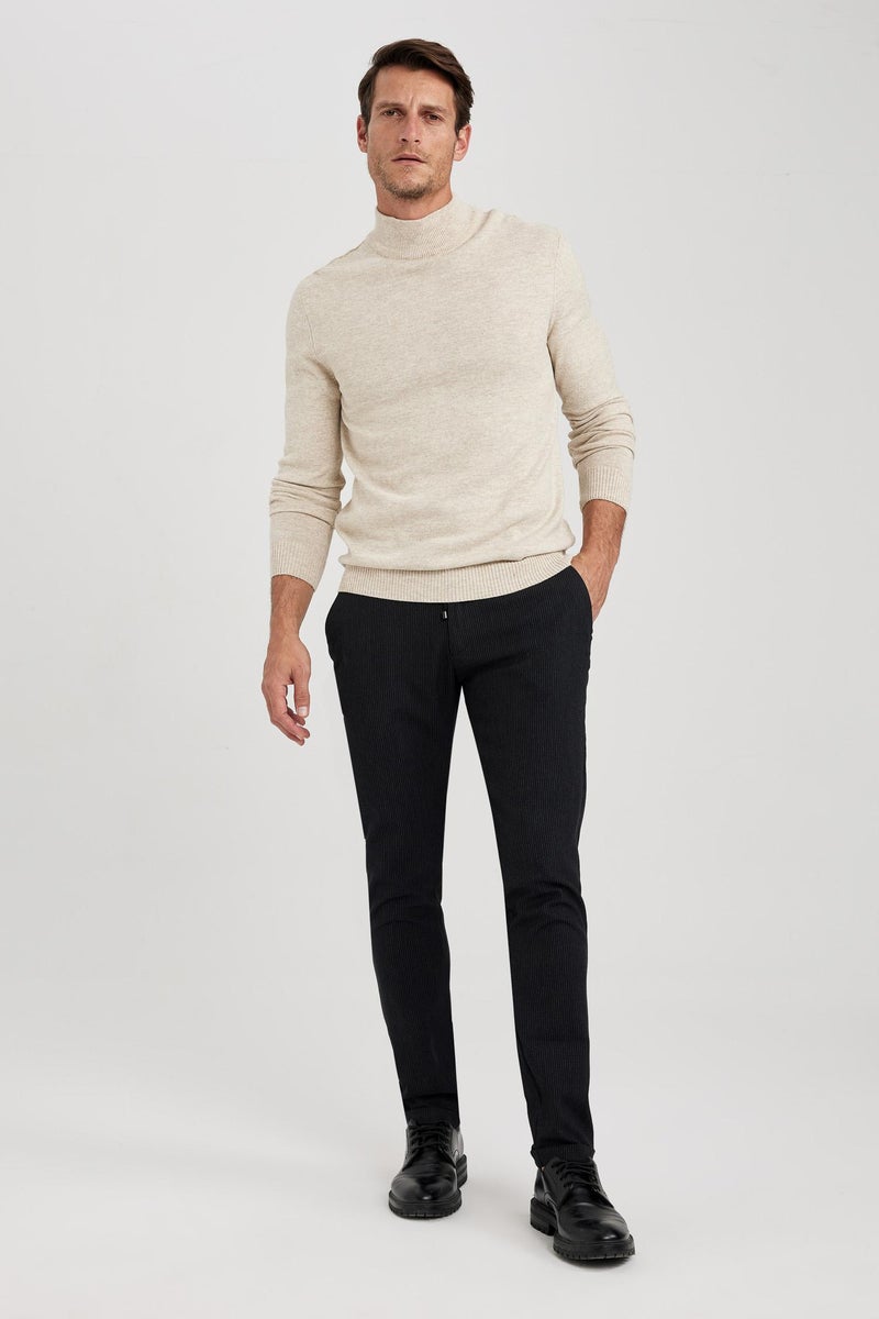 DeFacto Man Slim Fit Half Turtleneck Basic Knitted Pullover - Image 5