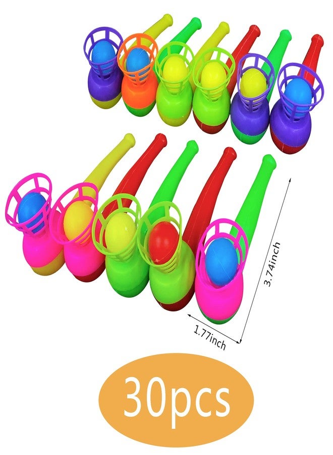 PPXMEEUDC 30PCS Ball Blowing Toy Floating Blow Pipe Balls for Kids Boys Girls Toys Blowing Ball Party (Random Color) - Image 3