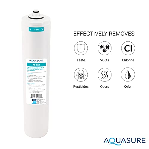 Aquasure ‎‎Premier Series Stage 1 Sediment & Stage 2 Carbon Block Replacement Water Filter Cartridge Bundle AF-PRE12, for AS-PR75/100 4-Stage Reverse Osmosis RO Under Sink Water Filtration System - Image 2