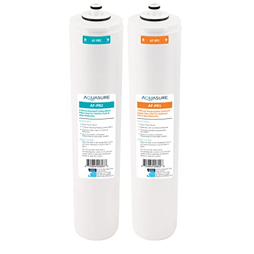 Aquasure ‎‎Premier Series Stage 1 Sediment & Stage 2 Carbon Block Replacement Water Filter Cartridge Bundle AF-PRE12, for AS-PR75/100 4-Stage Reverse Osmosis RO Under Sink Water Filtration System - Image 4