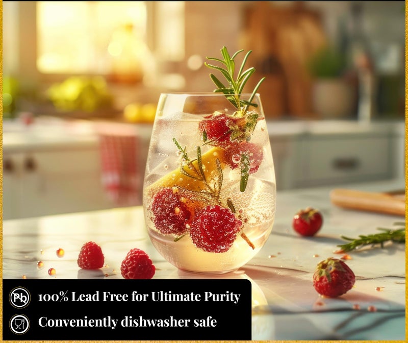 Ravenscroft Upgraded Design of Our 2017 New York Times Best Stemless Wine Glass (Sweethome) – Made in Europe – Reinforced Base for Added Stability & Premium Feel, Dishwasher-Safe, Lead-Free, 17 oz. (6) - Image 2
