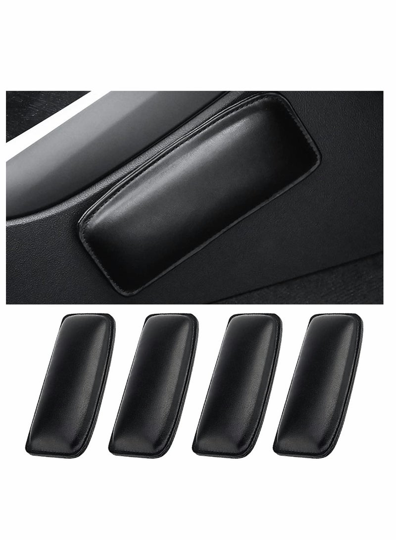 SYOSI Car Knee Pad Leg Pad Car Center Console Knee Leg Elbow Cushion Pad Automotive Knee Cushion Leather Knee Cushion Universal Car Soft Leather Knee Pad Leg Pad (4 Black)  - Image 2