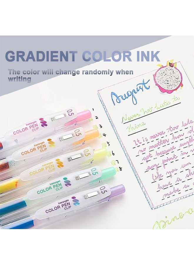 قلم محايد ملون 0.5 ملم متدرج، طالب يضغط يدويا على 5 ألوان متعادل - Image 2