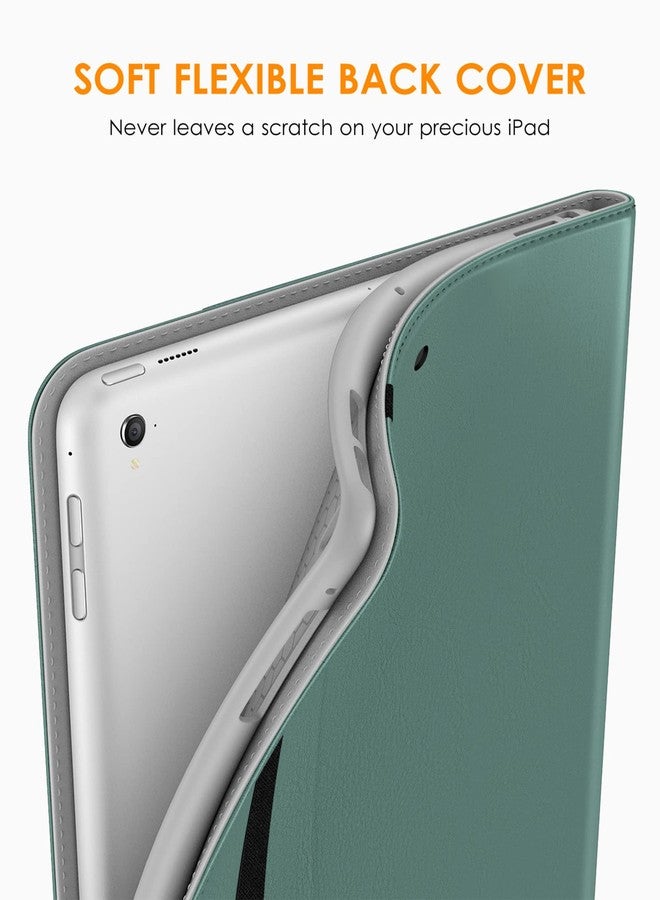 DTTO New iPad 9.7 Inch 5th/6th Generation 2018/2017 Case with Apple Pencil Holder, Premium Leather Folio Stand Cover Case for Apple iPad 9.7 inch, Also Fit iPad Pro 9.7/Air 2/Air - Midnight Green - Image 5