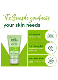 simple Kind To Skin Refreshing Facial Wash 100 Ml | 100% Soap-Free Facewash | For All Skin Types  - Image 4