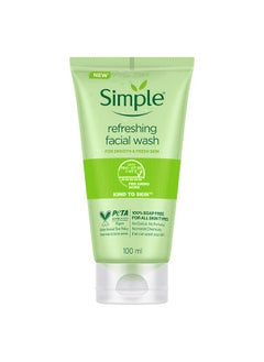 simple Kind To Skin Refreshing Facial Wash 100 Ml | 100% Soap-Free Facewash | For All Skin Types  - Image 1