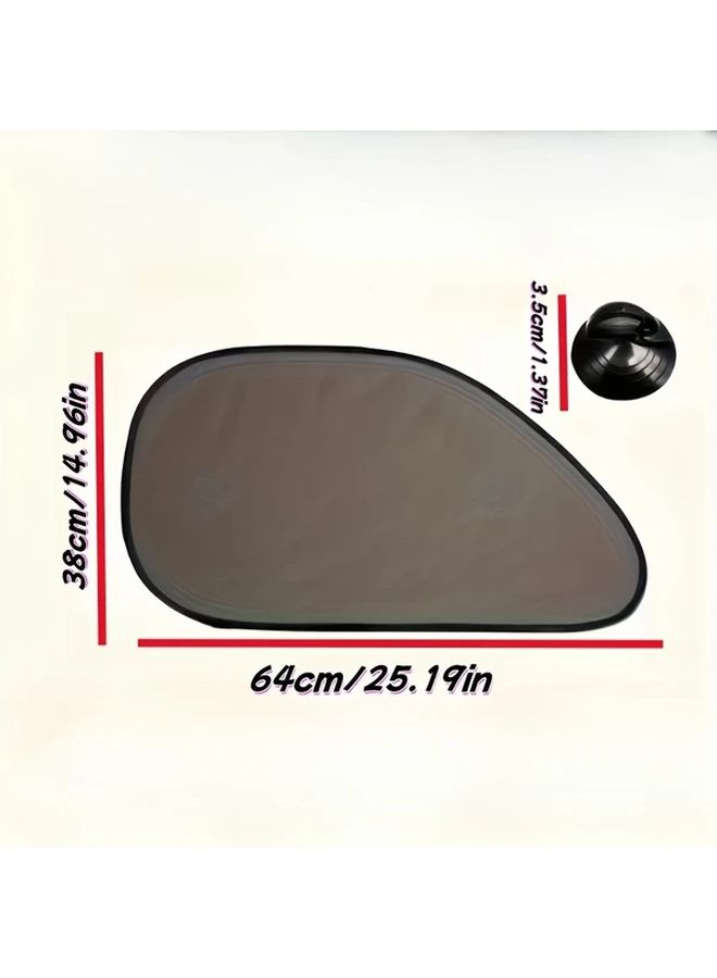 2 Pack Car Window Sunshades UV Protection Nylon Curtains Black - Image 2