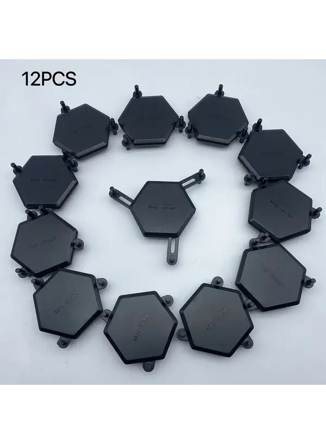 12 Pack Black Foldable Cup Stacking Rack Wall Mount Kitchen Cabinet Organizer Space Saving - Image 1
