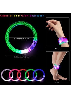 Elcoho Elcoho 60 Pieces Glow in the Dark Party Supplies LED Light Up Toy Party Favors Includes 20 LED Shutter Glasses, 20 Glow Headbands, 20 LED Glow Bracelets, Neon Party Favors for Glow Party, Birthday  - Image 3