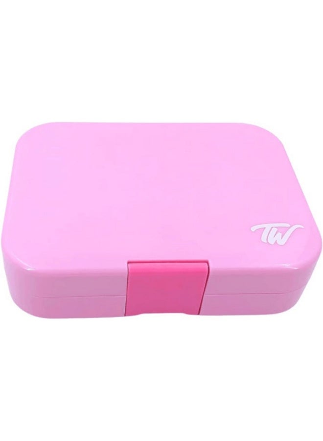 Tiny Wheel 6-Compartment Rectangular Bento Box for Kids Pink - Image 1