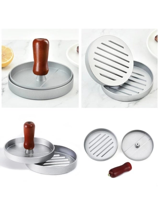 stainless steel burger press+11cm Round Food-Grade Parchment Paper 100pcs - Image 5