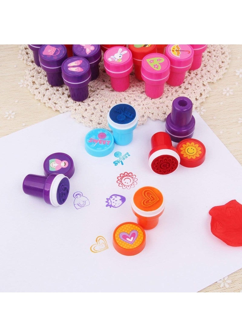 FengSVMA Stamps for Kids,26 Pieces Self-Ink Washable Stampers Toys for Children Crafts Party Favor,School Prizes,Birthday Gift,Learn Props (princess) - Image 2