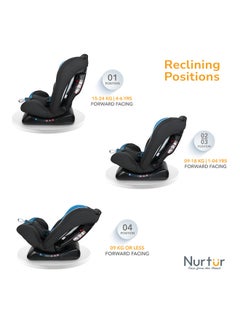 Nurtur Bruno BabyKids 3in1 Car Seat 4 Position Recline 5Point Safety Harness 143° Angle Recline 0 months to 7 years Group 012 Upto 25kg Official Product  - Image 4
