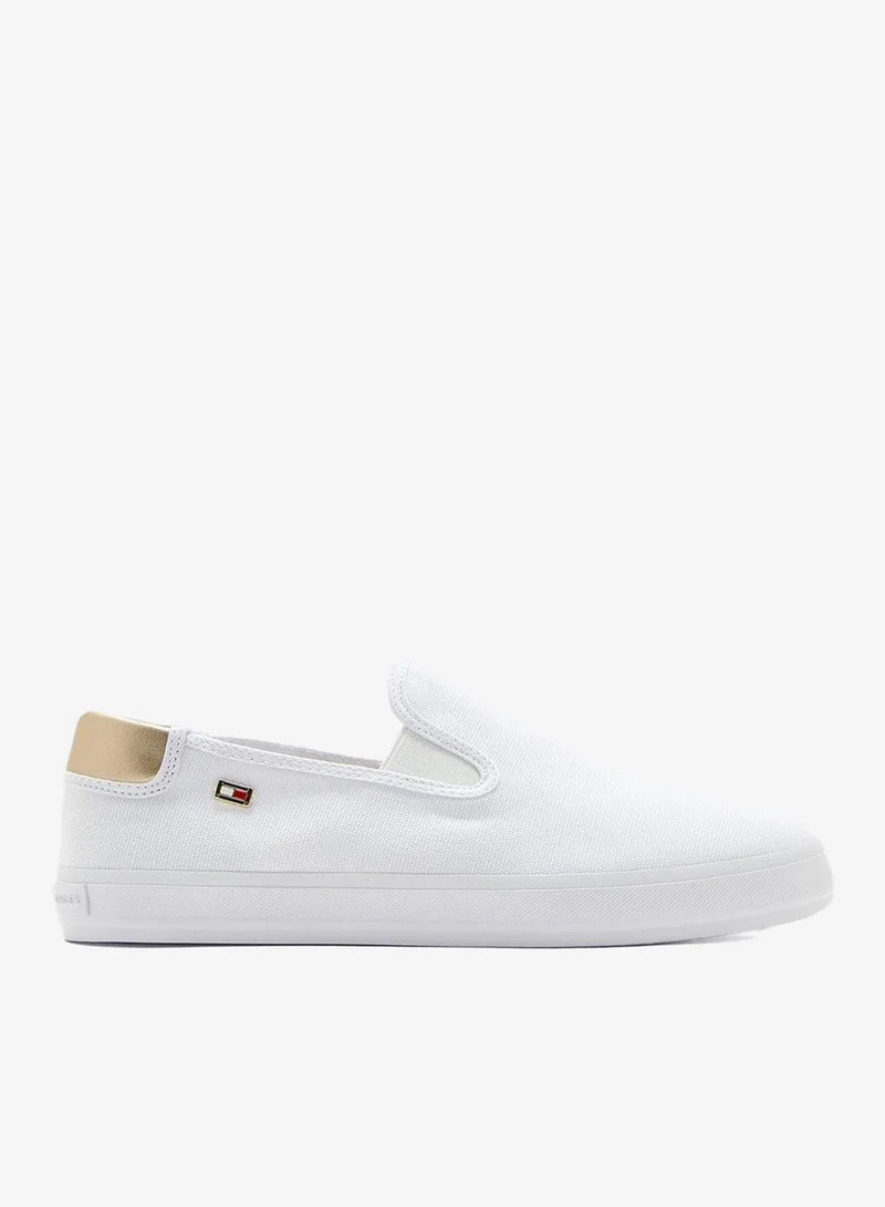 TOMMY HILFIGER VULCANISED CANVAS SLIP ON TRAINERS