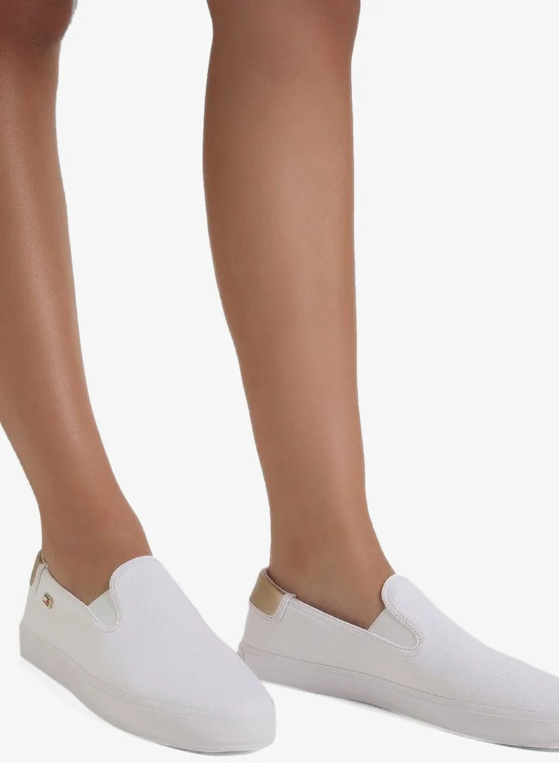 TOMMY HILFIGER VULCANISED CANVAS SLIP ON TRAINERS