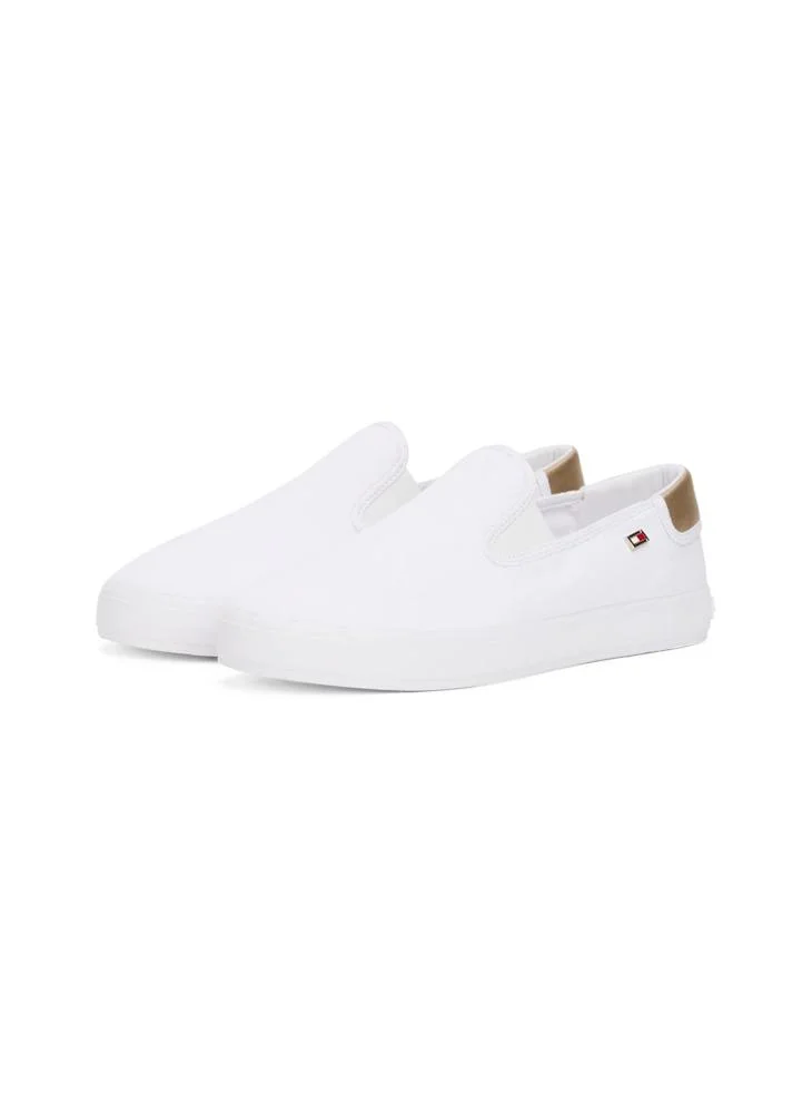 TOMMY HILFIGER VULCANISED CANVAS SLIP ON TRAINERS