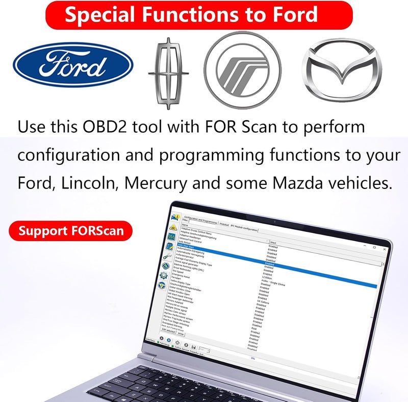 OBD2 to USB Cable Diagnostic Tool ELM327 OBD2 Code Reader Scanner ELM 327 USB Interface OBD to USB adapter OBD2 Connector OBDII Scan Automotive for GM Chevy Ford Toyota Honda Car SUV Pickup for Laptop - Image 2