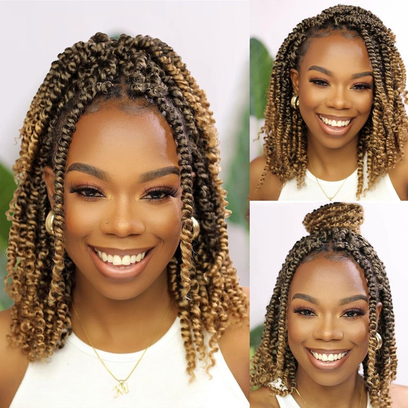 Forevery Passion Twist Hair 10 Inch Passion Twist Crochet Hair 9 Packs Pre twisted Crochet Hair for Black Women Crochet Passion Twist Hair Pre looped T27