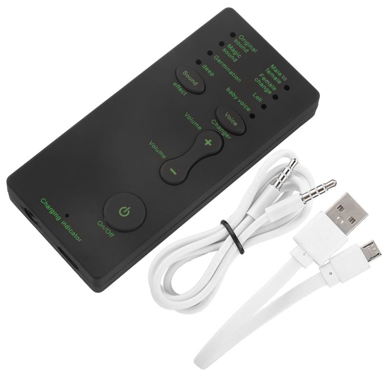 External Sound Card Mini Voice Changer 4 Sound Effects - One-Click Male to Female Voice Audio Sound Card for Gaming Live Streaming - Image 1