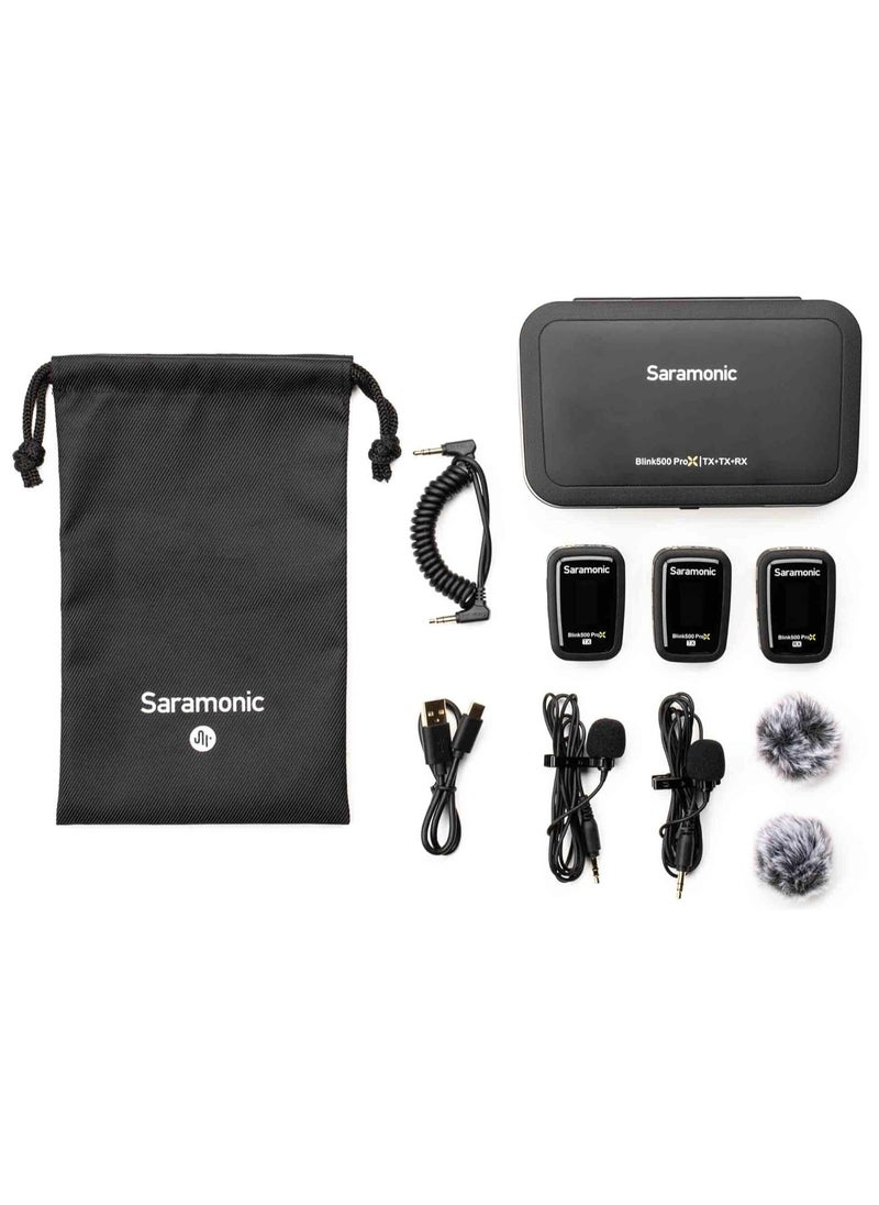 Saramonic Blink 500 Prox B2 | 2-Person Wireless 2.4GHz Clip-On Microphone System with Lavaliers