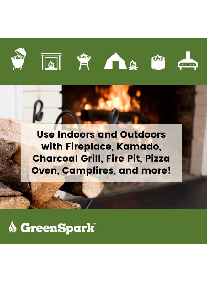 GreenSpark 70 قطعة من مشعل النار الطبيعي للشواء، المدخن، فرن البيتزا، الشواء، موقد النار، موقد الخشب والحبيبات، حفرة النار، احتراق طويل، مقاوم للماء، لجميع الأجواء، آمن للاستخدام الداخلي/الخارجي - Image 3
