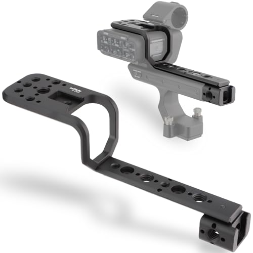 Leftfoto Handle Extension Rig Compatible with XLR Handle Unit for Sony Camera FX3 FX30,Extension Bracket Grip with Cold Shoe,NATO & 1/4"-20 and 3/8"-16 Threads - Image 1