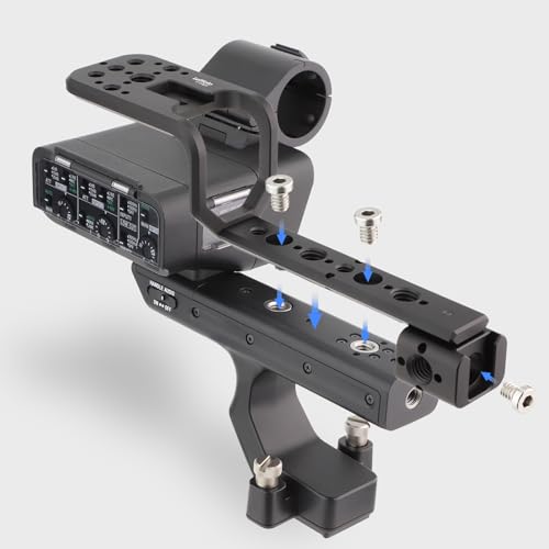 Leftfoto Handle Extension Rig Compatible with XLR Handle Unit for Sony Camera FX3 FX30,Extension Bracket Grip with Cold Shoe,NATO & 1/4"-20 and 3/8"-16 Threads - Image 5
