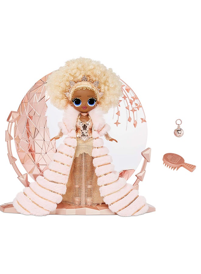 L.O.L. SURPRISE! Holiday OMG 2021 NYE Queen Collector Fashion Doll, Gold Sparkly Outfit, Luxe Accessories, Light Up Display Stand, Premium Gift Packaging, Toy for Girls Ages 5+ - Image 1