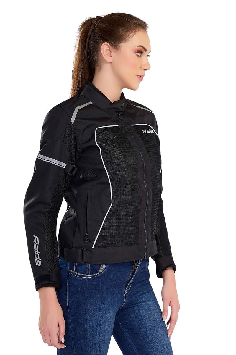 Raida Empress Women’s Riding Jacket | Level 2 CE Armour | Sleek, Feminine Fit | Lightweight & Protective | Made for Lady Riders | Ride in Style with Full Protection (L, Hiviz) - Image 2