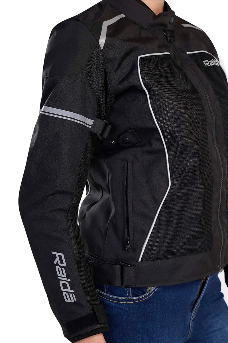 Raida Empress Women’s Riding Jacket | Level 2 CE Armour | Sleek, Feminine Fit | Lightweight & Protective | Made for Lady Riders | Ride in Style with Full Protection (L, Hiviz) - Image 5