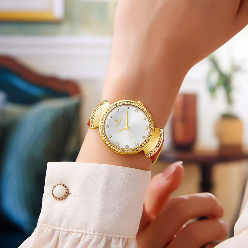 ماكسويل مكسويل ساعه جلد نسائي الاصليه تصميم ماركات