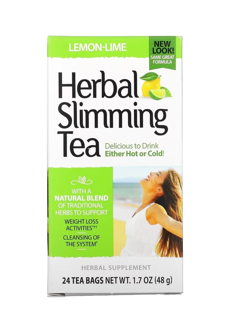 21st Century Herbal Slimming Tea Lemon-Lime Benzoin Caffeine Free 24 Tea Bags 1.7 oz (48 g) - Image 1