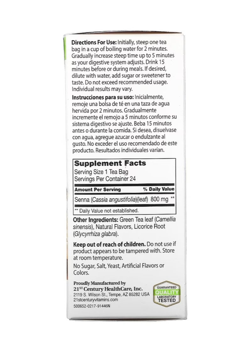 21st Century Herbal Slimming Tea Lemon-Lime Benzoin Caffeine Free 24 Tea Bags 1.7 oz (48 g) - Image 2