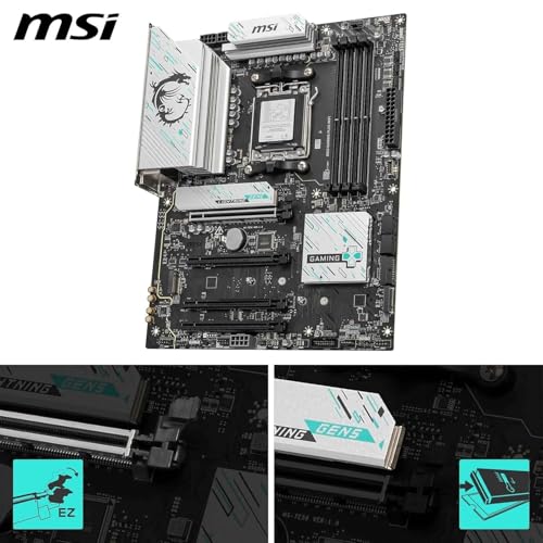 Micro Center AMD Ryzen 7 9700X CPU Processor with MSI B850 Gaming Plus WiFi Motherboard (ATX, AM5, DDR5, PCIe 5.0, M.2 Gen5, Wi-Fi 7, 5G LAN) - Image 4