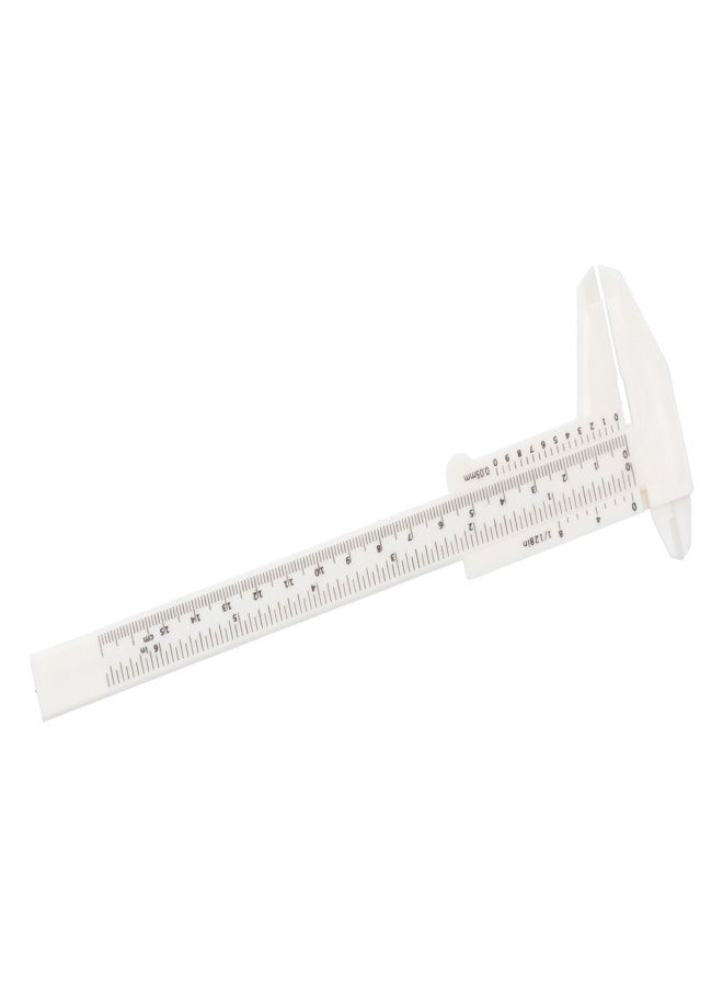 20Pcs 150mm Plastic Calipers Double Scale White Mini Vernier Caliper for Student Office - Image 2