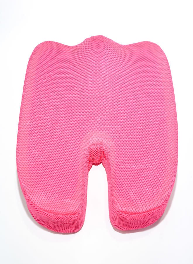 Generic Memory Foam Seat Cushion, Gel Infused Soft Velour Cover Non-Slip Bottom, Orthopedic Relief Tailbone Coccyx Sciatica Back Pain For Office Chair WFH Car Seat Wheelchair Airplane - Pink - Image 2