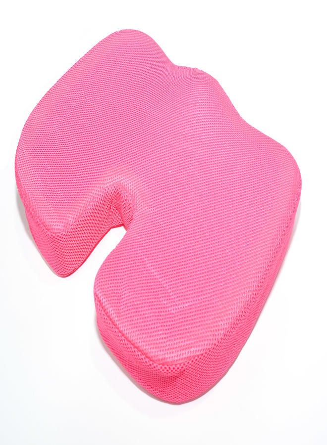 Generic Memory Foam Seat Cushion, Gel Infused Soft Velour Cover Non-Slip Bottom, Orthopedic Relief Tailbone Coccyx Sciatica Back Pain For Office Chair WFH Car Seat Wheelchair Airplane - Pink - Image 3