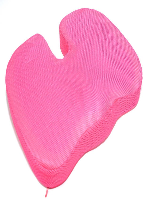 Generic Memory Foam Seat Cushion, Gel Infused Soft Velour Cover Non-Slip Bottom, Orthopedic Relief Tailbone Coccyx Sciatica Back Pain For Office Chair WFH Car Seat Wheelchair Airplane - Pink - Image 4