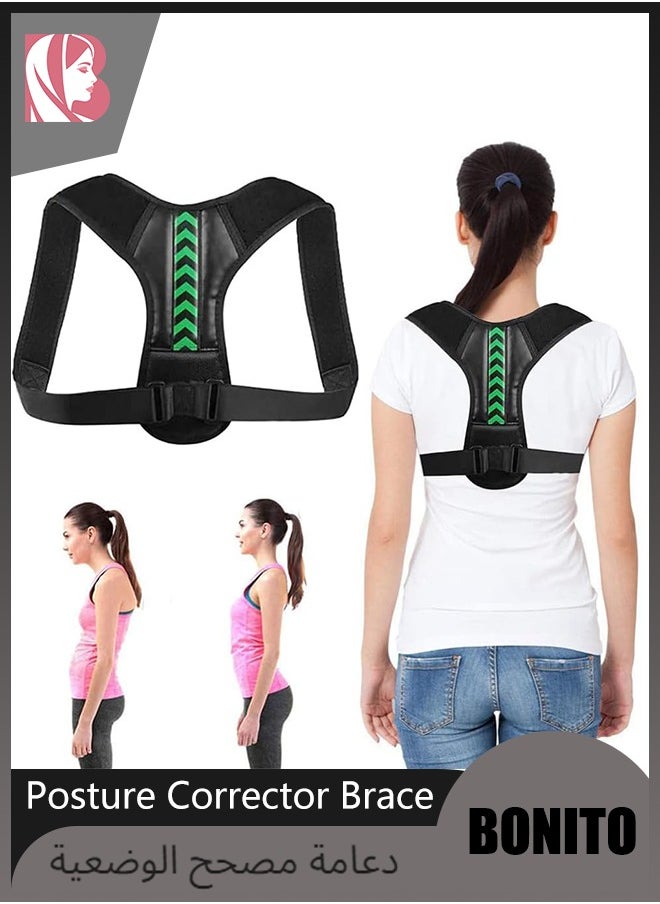 BONITO Posture Corrector Brace, Back Support Straightener, Adjustable Back Shoulder Posture Corrector, Helps Relieve Neck, Upper Back and Shoulder Pain, Back Posture Corrector for Kids Adult (XL)  - Image 1