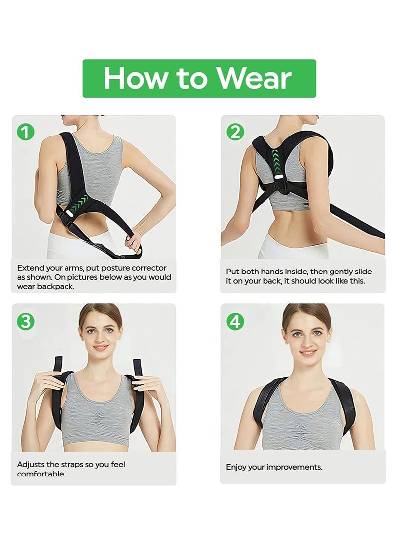 BONITO Posture Corrector Brace, Back Support Straightener, Adjustable Back Shoulder Posture Corrector, Helps Relieve Neck, Upper Back and Shoulder Pain, Back Posture Corrector for Kids Adult (XL)  - Image 5