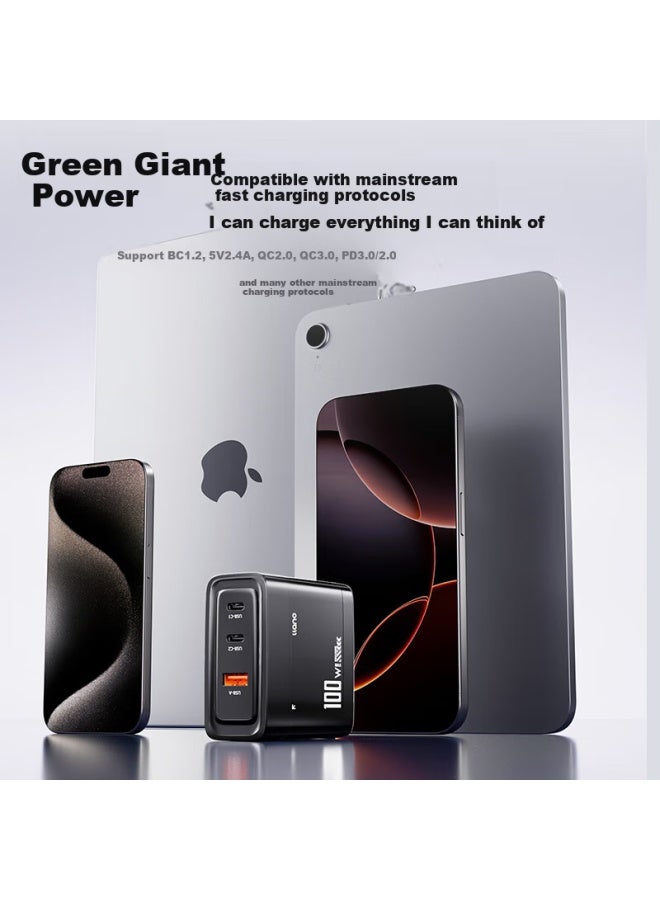 llano 100W Gan Charger With Type-C Cable Set For Laptop And Smartphone Pd Fast Charging Head Compatible With Macbook, Xiaomi, Huawei, Honor, Lenovo, Apple Iphone, And More - Image 5