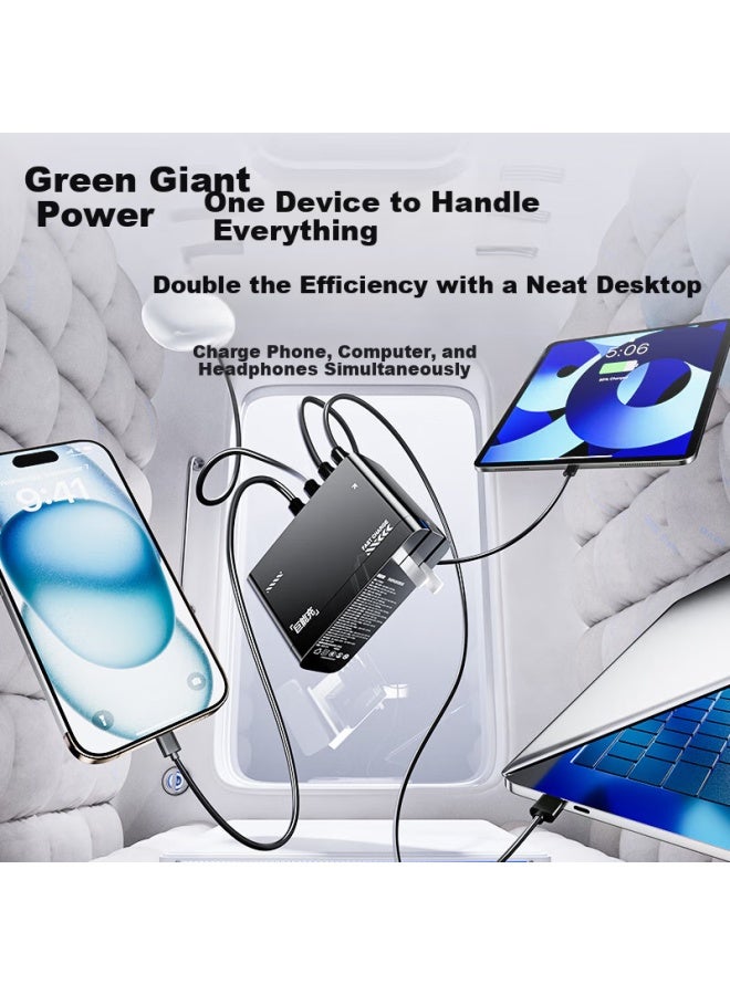 llano 100W Gan Charger With Type-C Cable Set For Laptop And Smartphone Pd Fast Charging Head Compatible With Macbook, Xiaomi, Huawei, Honor, Lenovo, Apple Iphone, And More - Image 3