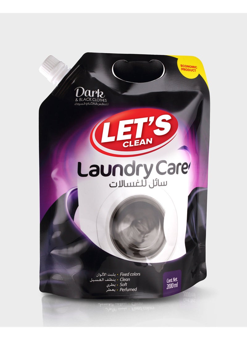 LET'S CLEAN منظف سائل للملابس الداكنة 2 لتر أسود 