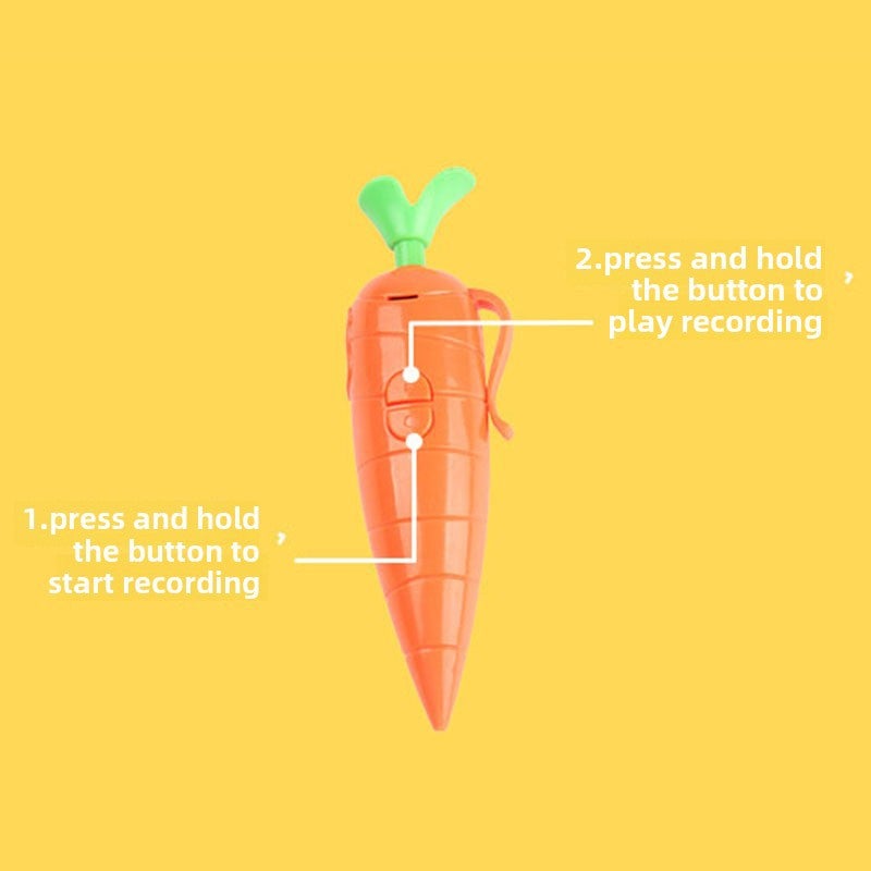 New Carrot Recording Pen Toy Writable Ballpoint Pen New Strange Toy Gift(Orange turnip pen) - Image 3